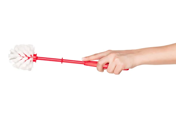 Hand with toilet brush — Stock Photo, Image