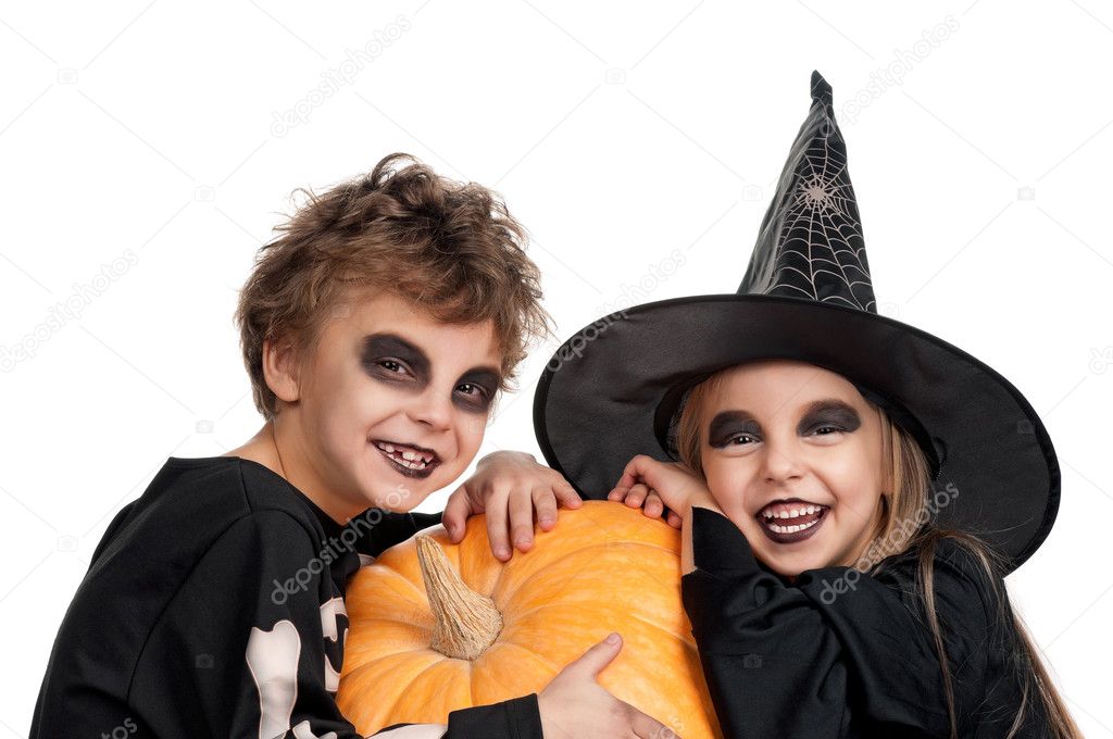 Child in halloween costume