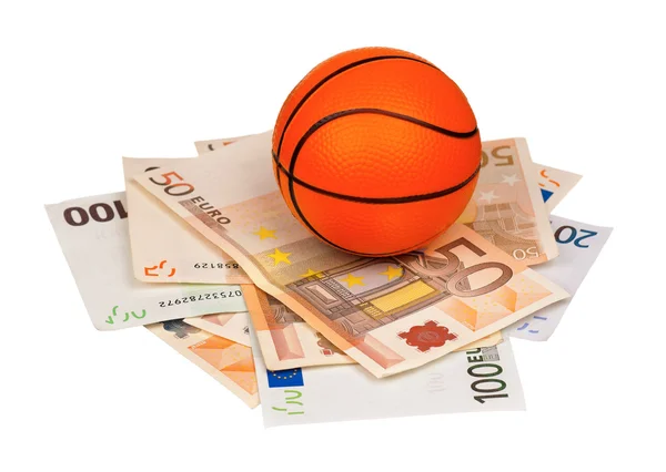 Euro and ball — Stock Photo, Image