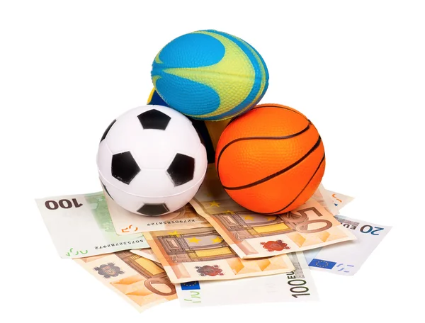 Euro and balls — Stock Photo, Image