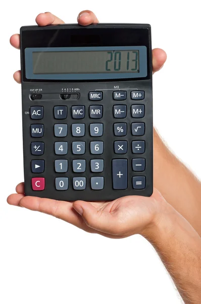 Hand with calculator — Stock Photo, Image