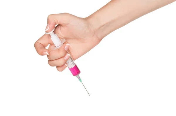 Hand with syringe — Stock Photo, Image