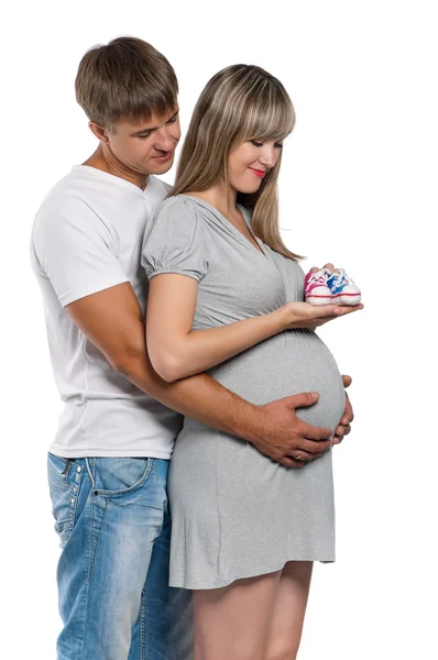Schwangere Frau mit Ehemann — Stockfoto