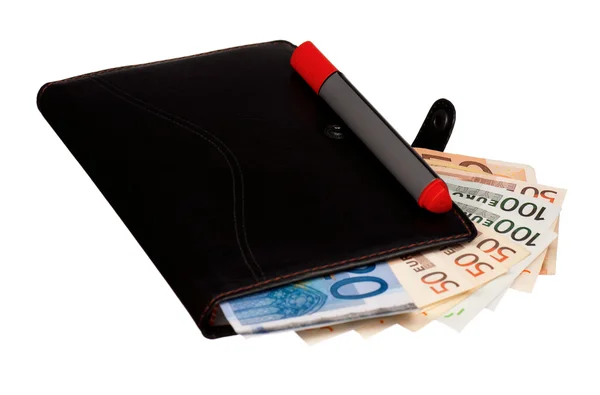 Money and notepad — Stock Photo, Image