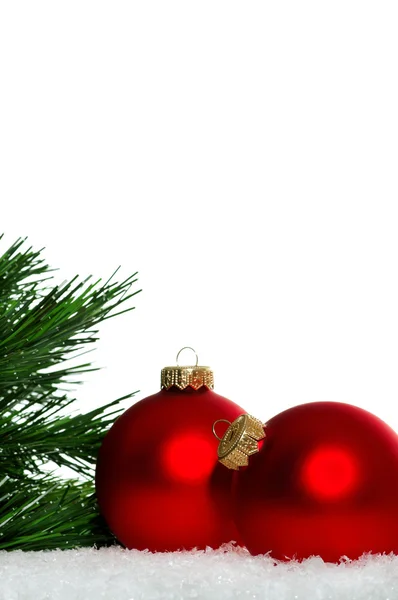 Red baubles — Stock Photo, Image