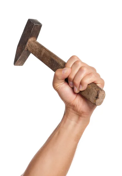 Hand mit Hammer — Stockfoto