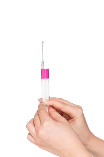 Hand with syringe — Stock Photo, Image