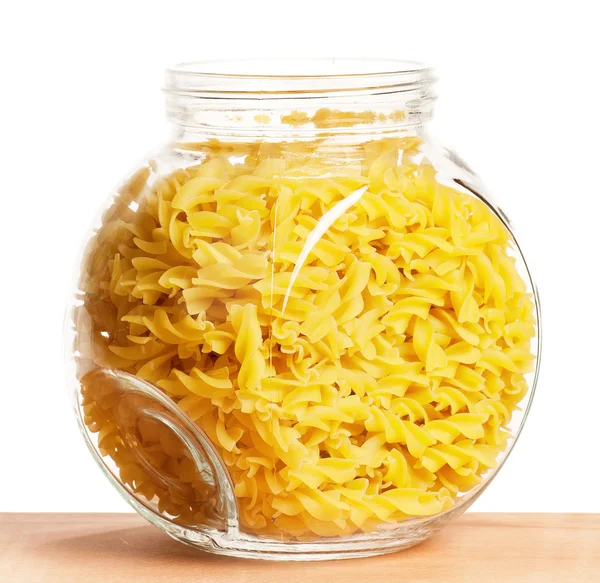 Pasta i glas kruka — Stockfoto