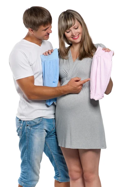 Pregnant woman with husband — Stock Photo, Image