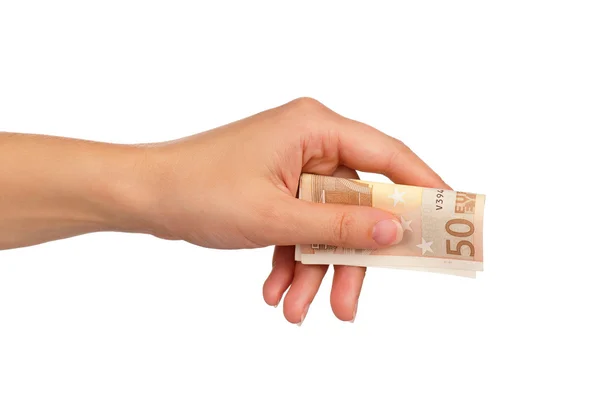 Hand with euro Stock Picture