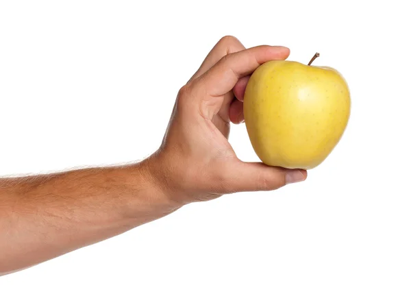 与苹果的手 — 图库照片