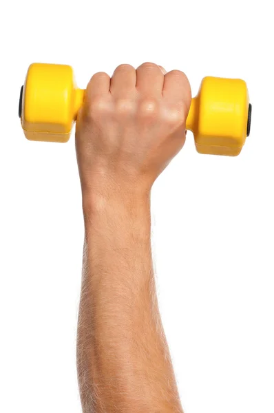 Hand with dumbbells — Stock Photo, Image