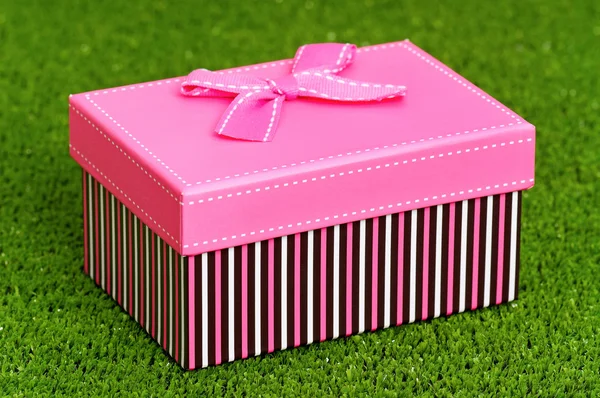 Coffret cadeau sur herbe — Photo