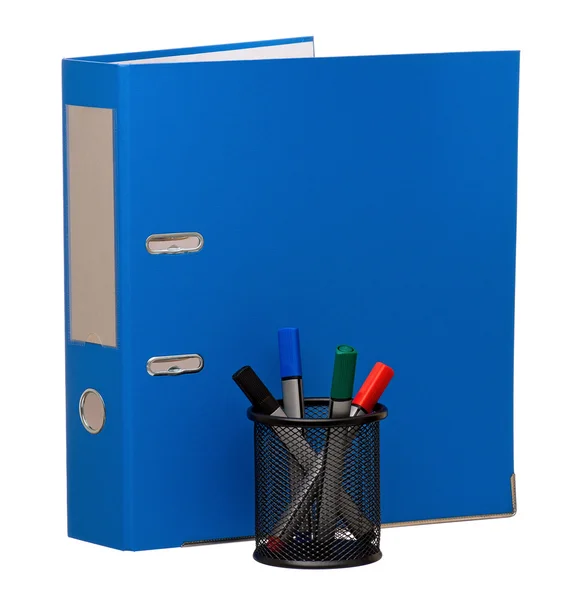 Blue folder — Stock Photo, Image