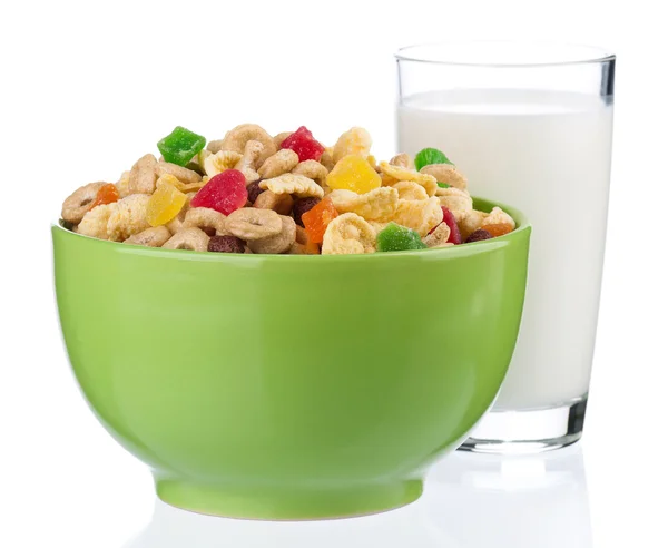 Cornflakes and milk — Stock Photo, Image