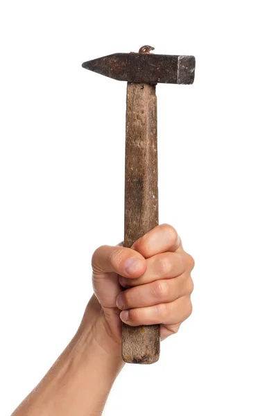 Hand mit Hammer — Stockfoto