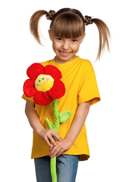 Girl with flower — Stock Photo, Image