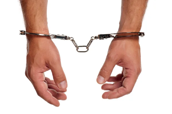 Hand with handcuffs — Stock Photo, Image