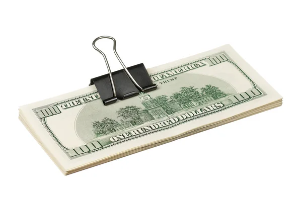 Dollar with clip — Stock Photo, Image