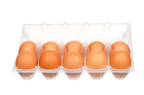 Яйця в коробці — стокове фото