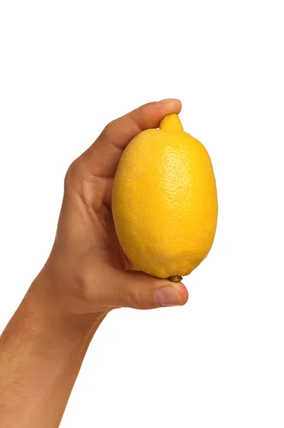 Hand with lemon — Stock Photo, Image