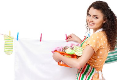 Young housewife clipart
