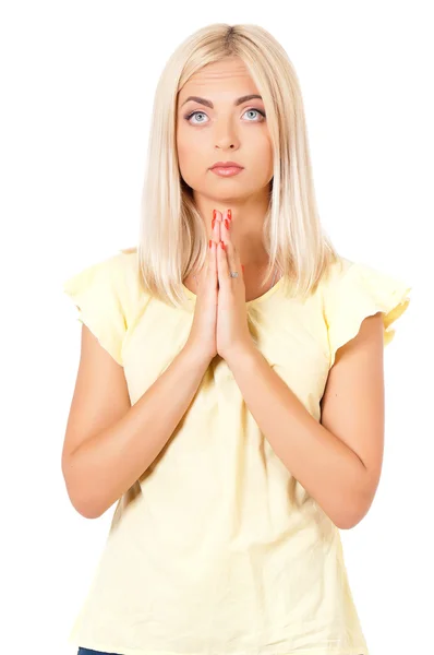 Mulher rezando — Fotografia de Stock