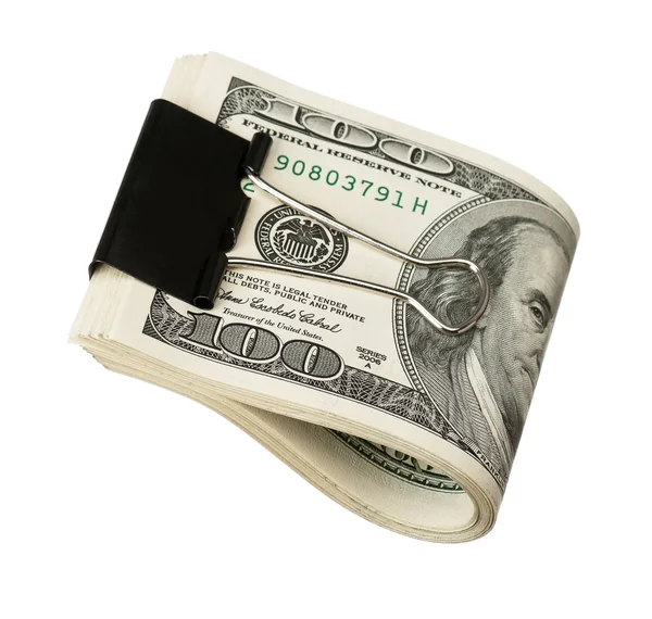 Dollar with clip — Stock Photo, Image