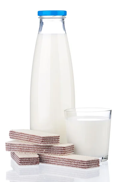 Fles melk — Stockfoto