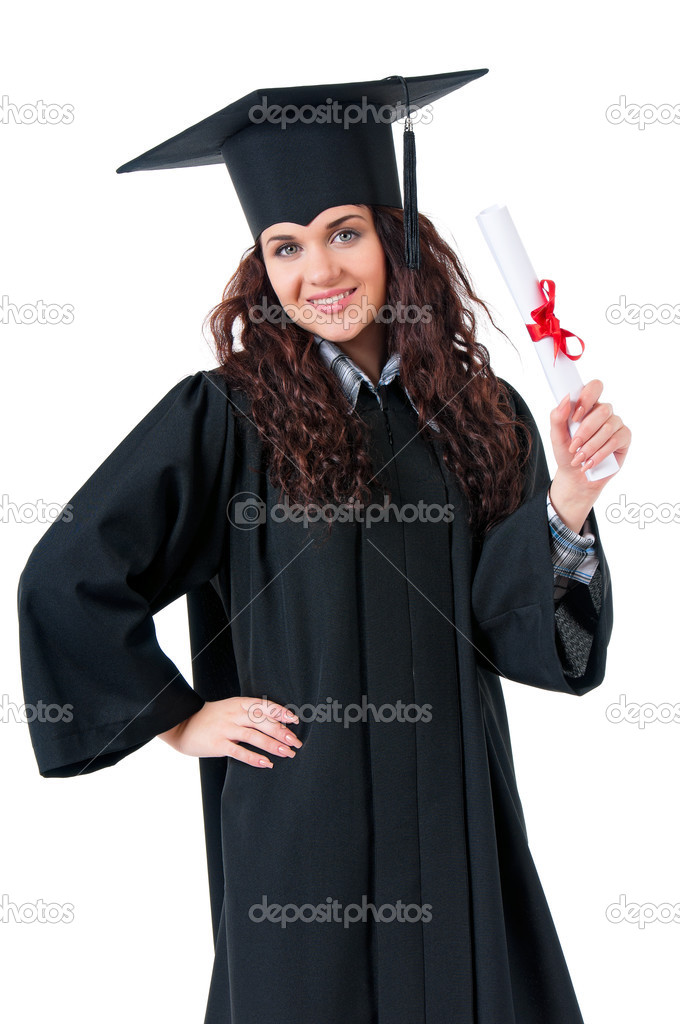 Graduating student girl
