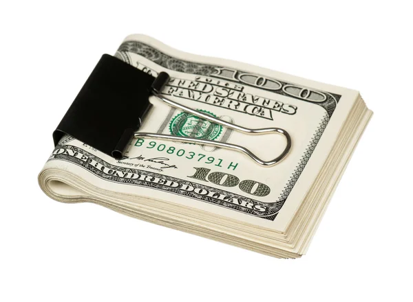 Dollar met clip — Stockfoto