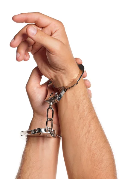 Hand with handcuffs — Stock Photo, Image