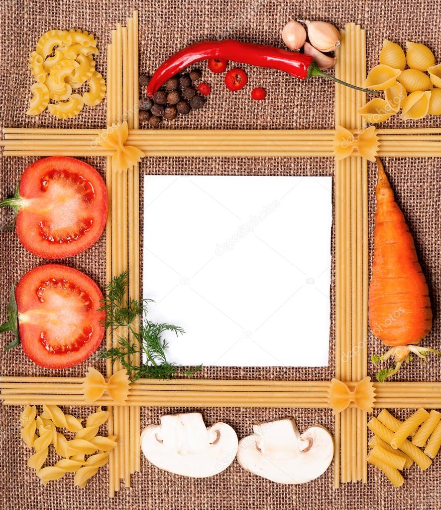 Frame of pasta Stock Photo by ©DenisNata 35392307