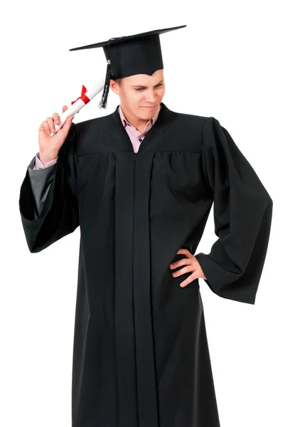 Graduating student man — Stock Photo, Image