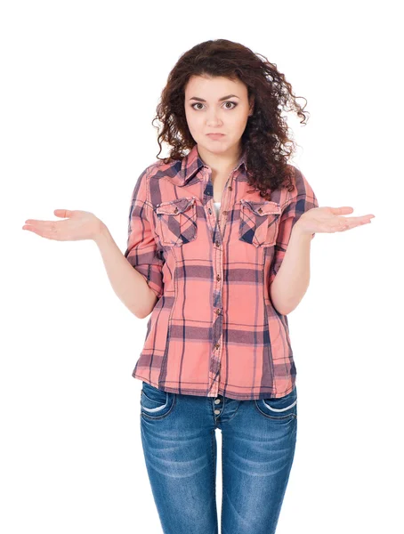 Female dont know what to do — Stock Photo, Image