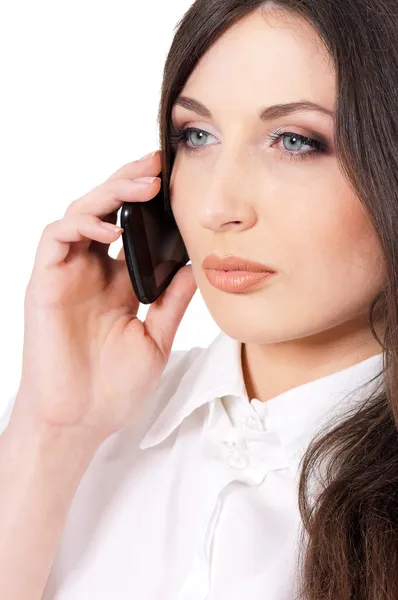 Mujer de negocios hablando por teléfono — Foto de Stock