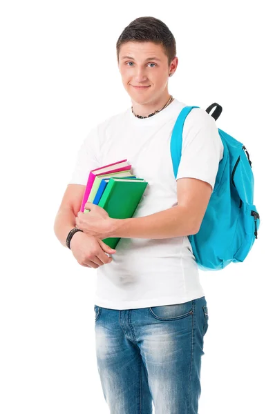 Student bär böcker — Stockfoto