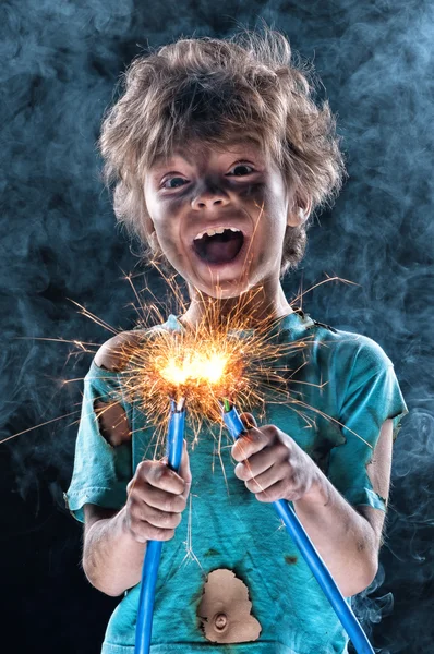 Little electrician — Stock Photo, Image