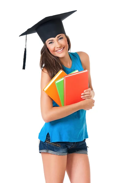 Afstuderen meisje student — Stockfoto