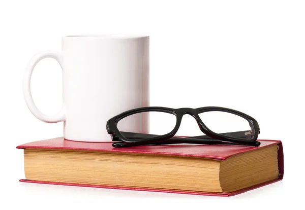 Book with cup — Stock Photo, Image