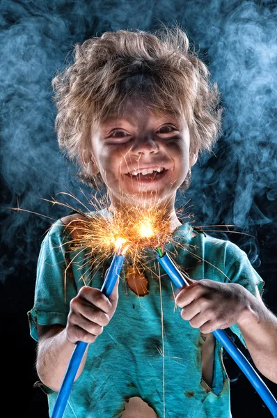 Little electrician — Stock Photo, Image