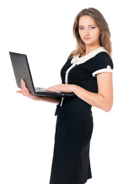 Donna con computer portatile — Foto Stock