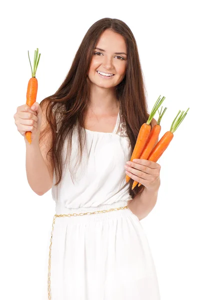 Žena se zeleninou — Stock fotografie