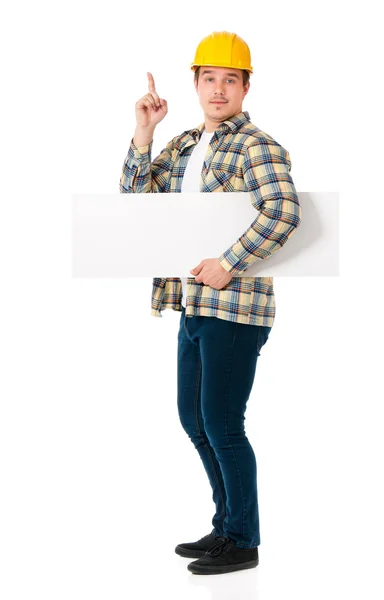 Zakenman in hard hat — Stockfoto