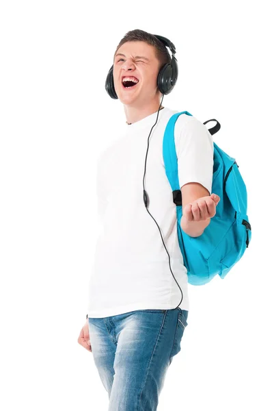 Hombre con auriculares — Foto de Stock