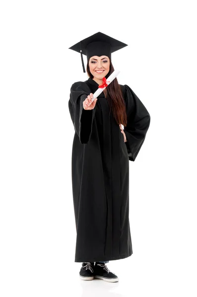 即将毕业的女学生 — 图库照片