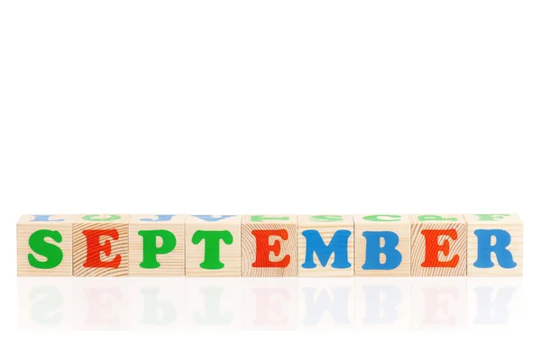 Wort September — Stockfoto