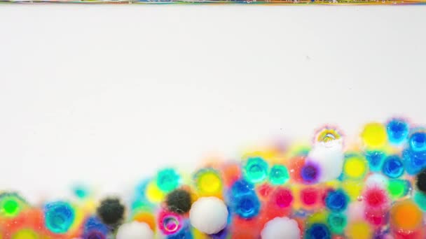 Time Lapse Water Beads Growing Water Close Abstract Background Textura — Vídeo de Stock