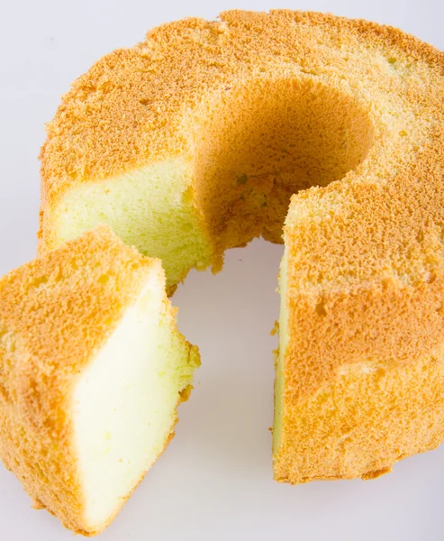 백 그라운드의 스폰지 케이크 — 스톡 사진