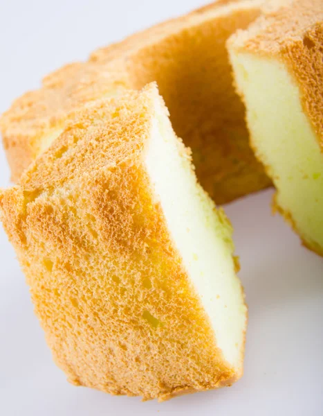 백 그라운드의 스폰지 케이크 — 스톡 사진